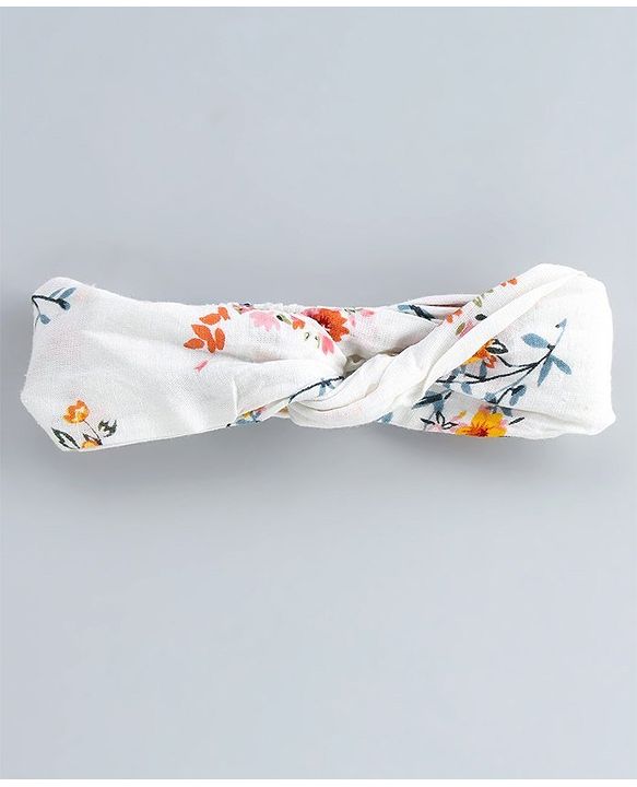 Pine Kids Floral Printed Singlet Frock with Smocked Bodice - White