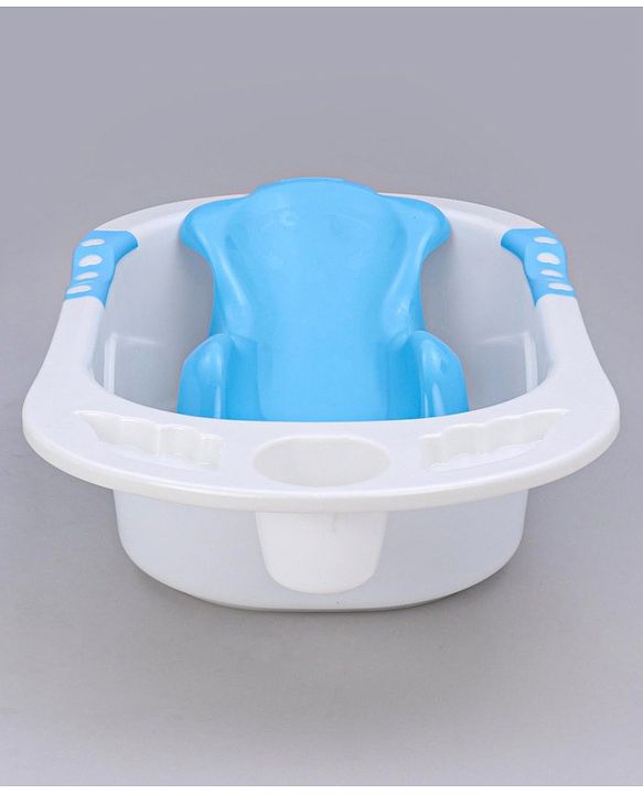 Babyhug Dolphin Bath Tub With Sling - Blue