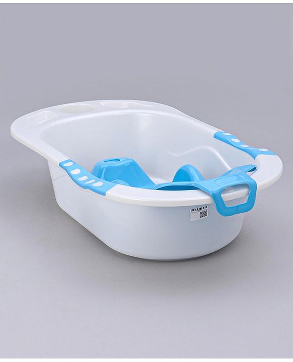 Babyhug Dolphin Bath Tub With Sling - Blue