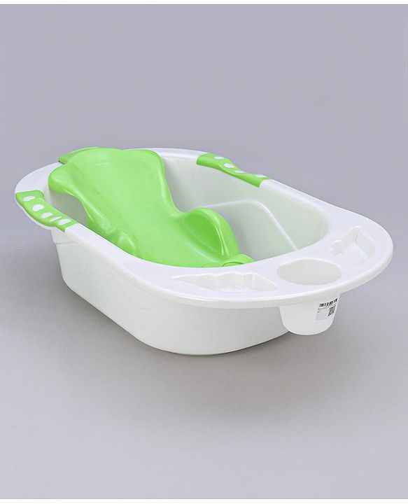 Babyhug Dolphin Bath Tub With Sling - Green