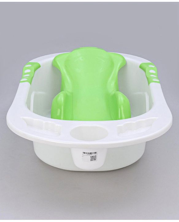 Babyhug Dolphin Bath Tub With Sling - Green