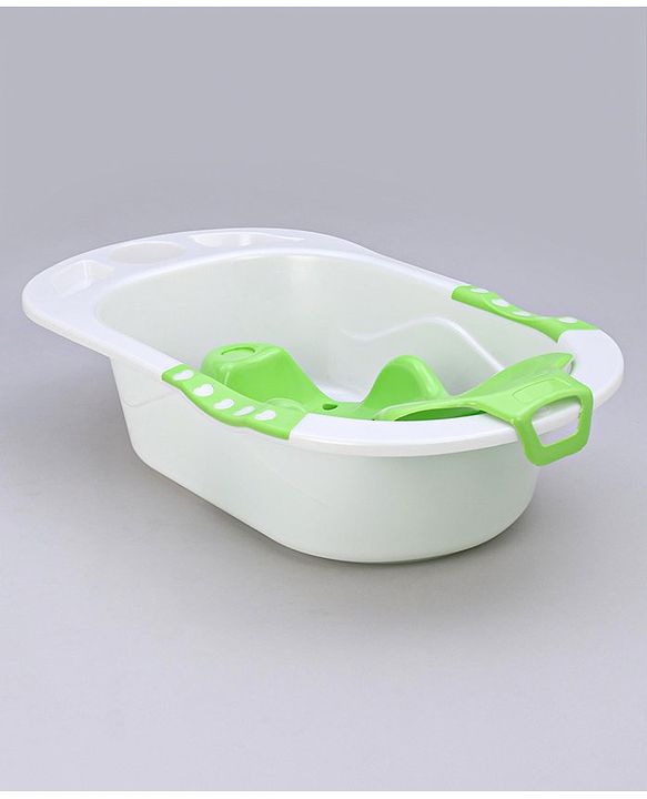 Babyhug Dolphin Bath Tub With Sling - Green