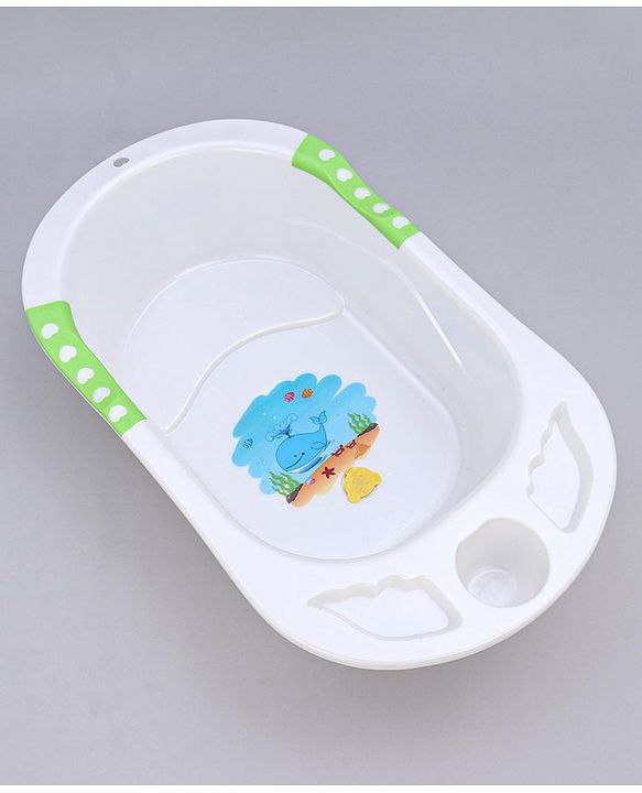 Babyhug Dolphin Bath Tub With Sling - Green