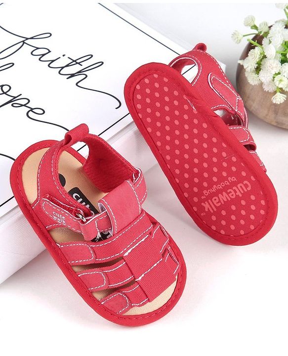 Cute Walk by Babyhug Booties - Red