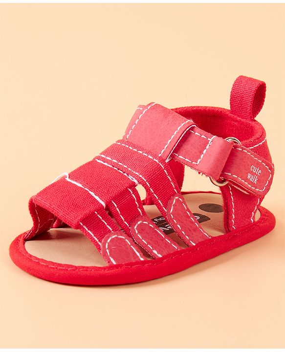 Cute Walk by Babyhug Booties - Red