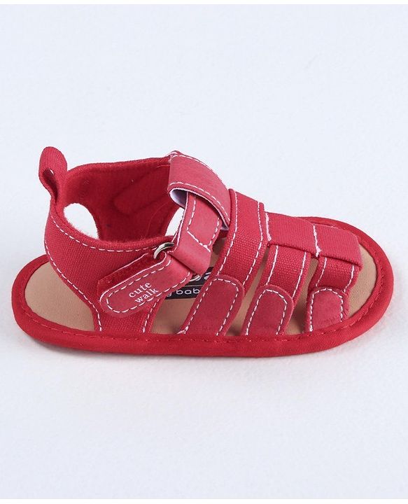 Cute Walk by Babyhug Booties - Red