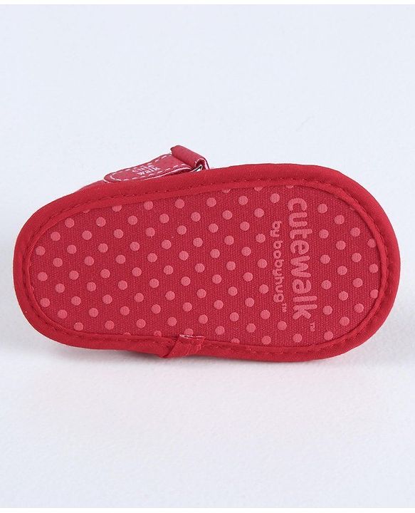 Cute Walk by Babyhug Booties - Red