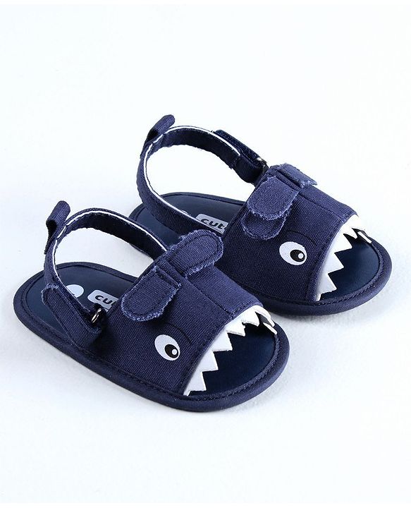 Cute Walk by Babyhug Booties Monster Design - Blue