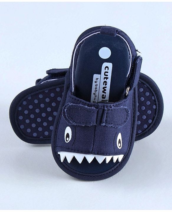 Cute Walk by Babyhug Booties Monster Design - Blue