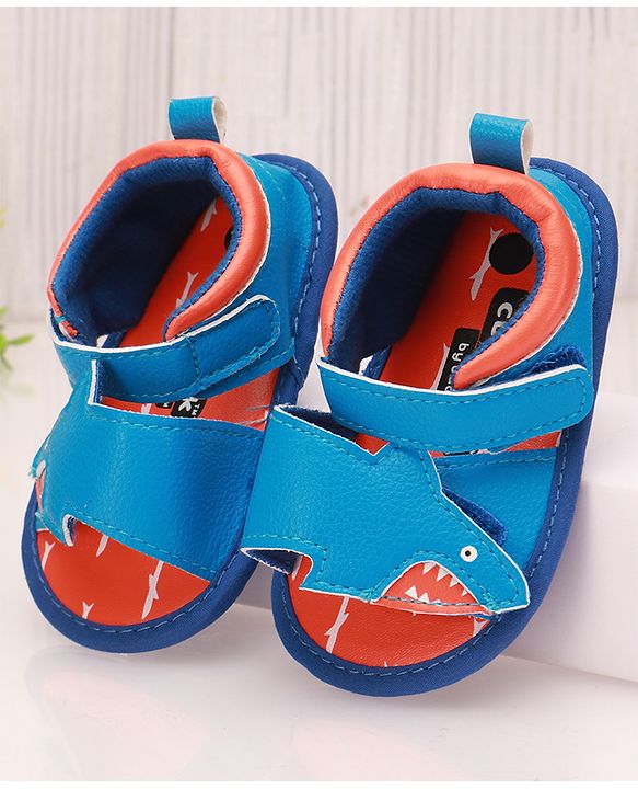 Cute Walk by Babyhug Sandals Style Booties Whale Patch  - Blue