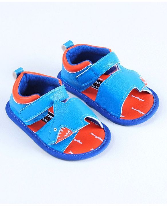Cute Walk by Babyhug Sandals Style Booties Whale Patch  - Blue