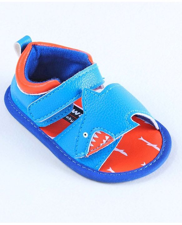 Cute Walk by Babyhug Sandals Style Booties Whale Patch  - Blue