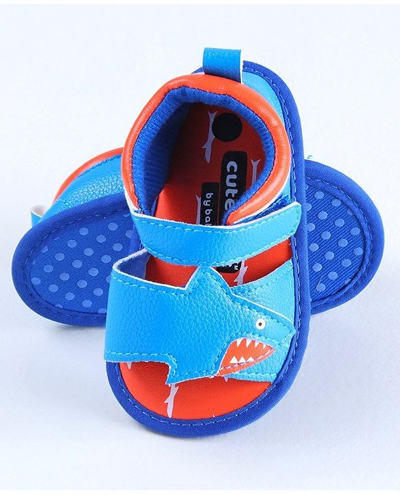 Cute Walk by Babyhug Sandals Style Booties Whale Patch  - Blue