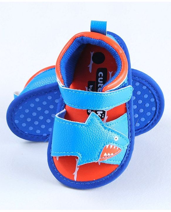 Cute Walk by Babyhug Sandals Style Booties Whale Patch  - Blue