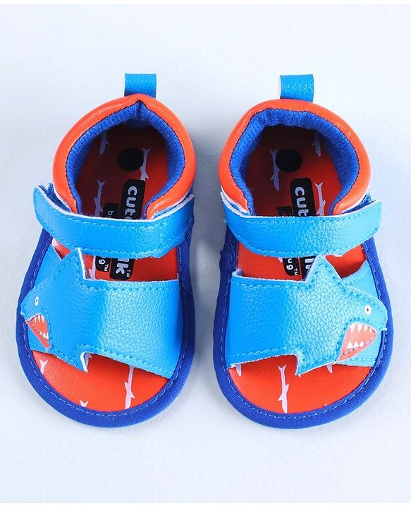 Cute Walk by Babyhug Sandals Style Booties Whale Patch  - Blue