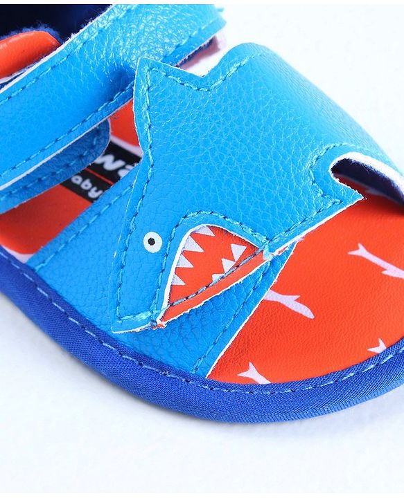 Cute Walk by Babyhug Sandals Style Booties Whale Patch  - Blue