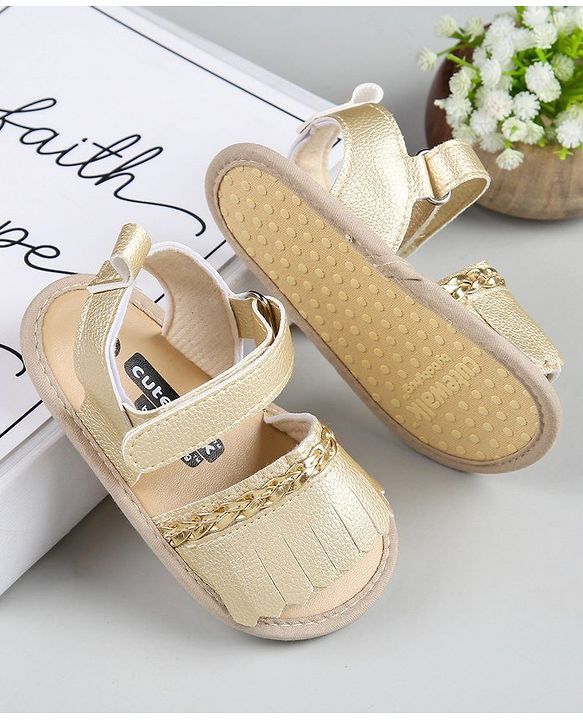 Cute Walk by Babyhug Sandal Style Booties - Rose Gold