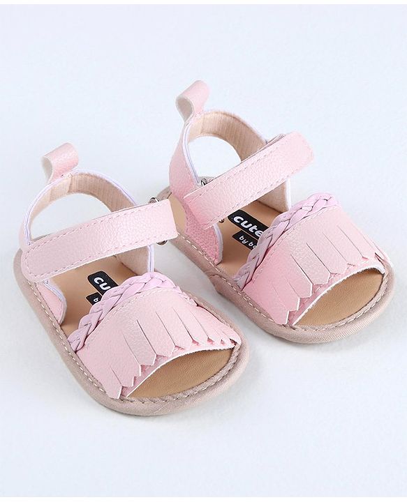 Cute Walk by Babyhug Sandal Style Booties - Rose Gold