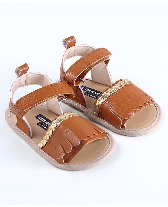 Cute Walk by Babyhug Sandal Style Booties - Rose Gold
