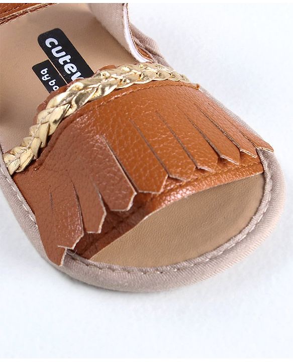 Cute Walk by Babyhug Sandal Style Booties - Rose Gold