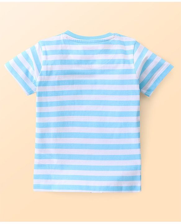 Babyhug Half Sleeves Tee Submarine Print - Blue