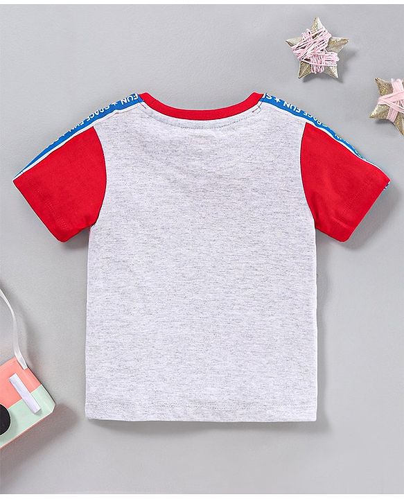 Babyhug Half Sleeves Printed Tee - Red