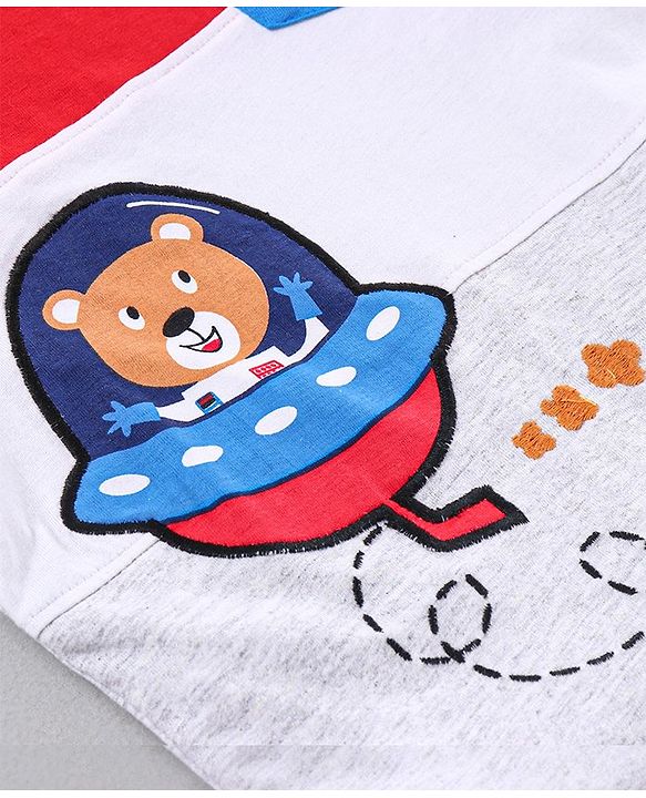 Babyhug Half Sleeves Printed Tee - Red