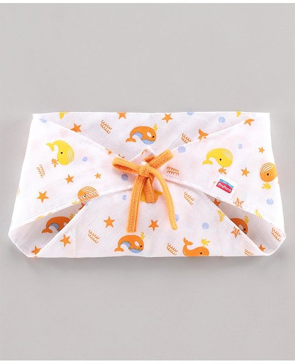 Babyhug Muslin Cloth Nappy Set of 12 Medium - Multicolor Printed