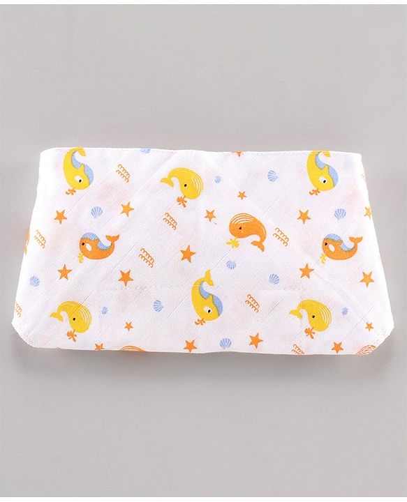 Babyhug Muslin Cloth Nappy Set of 12 Medium - Multicolor Printed