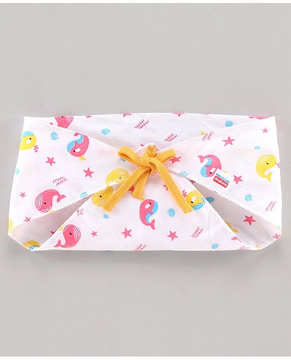 Babyhug Muslin Cloth Nappy Set of 12 Medium - Multicolor Printed