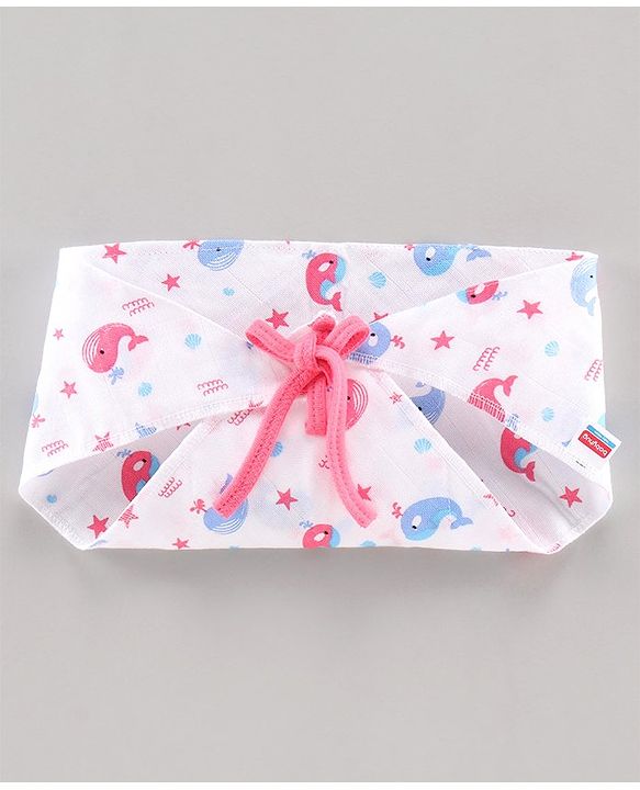 Babyhug Muslin Cloth Nappy Set of 12 Medium - Multicolor Printed