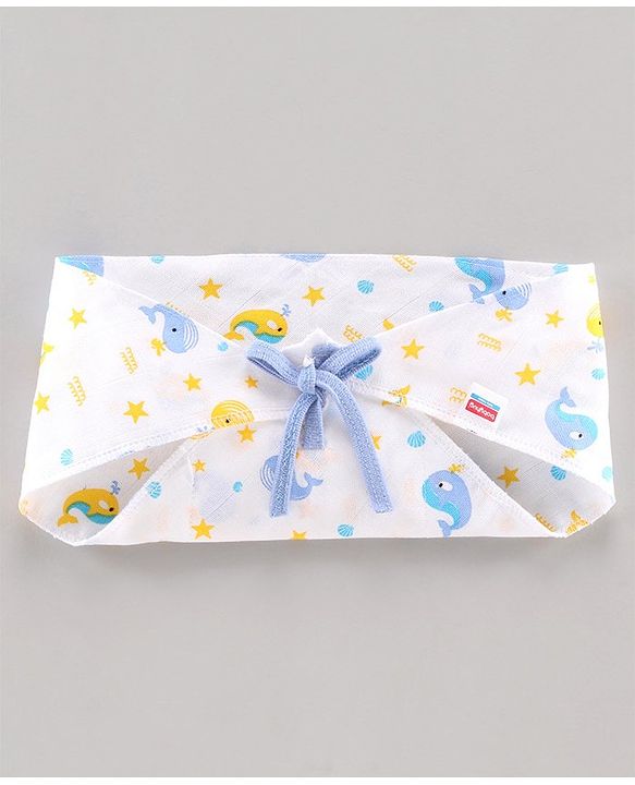Babyhug Muslin Cloth Nappy Set of 12 Medium - Multicolor Printed