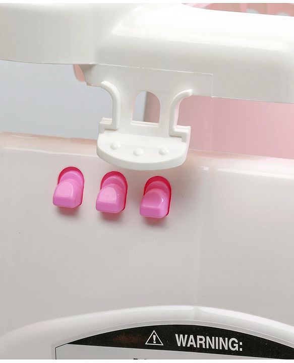 Babyhug 2 in 1 Feeding Chair & Booster Seat - Pink| Easy to Install| Safety Harness| Adjustable Double Food Tray| Durable Sturdy Material| Adjustable Height