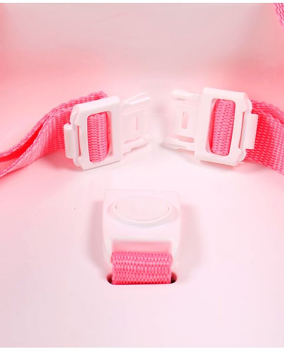 Babyhug 2 in 1 Feeding Chair & Booster Seat - Pink| Easy to Install| Safety Harness| Adjustable Double Food Tray| Durable Sturdy Material| Adjustable Height