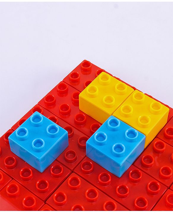 Babyhug Premium 72 Pcs Big Size Colorful Blocks| Toys Building and Construction Interlocking Jumbo Blocks with Big Building Storage Deluxe Bag | Educational and Learning Toy for Children| BIS Certified| Non-Toxic