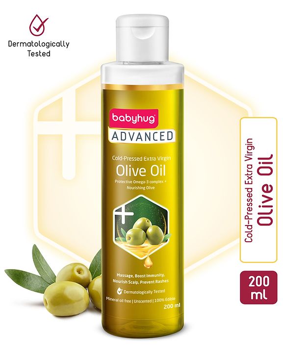 Babyhug Advanced Cold Pressed Extra Virgin Olive Oil - 100 ml