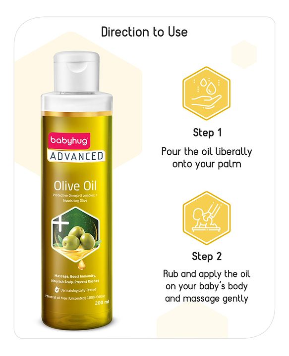 Babyhug Advanced Cold Pressed Extra Virgin Olive Oil - 100 ml