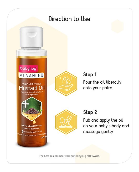 Babyhug Advanced Cold Pressed Virgin Mustard Oil - 100 ml