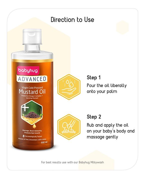 Babyhug Advanced Cold Pressed Virgin Mustard Oil - 100 ml