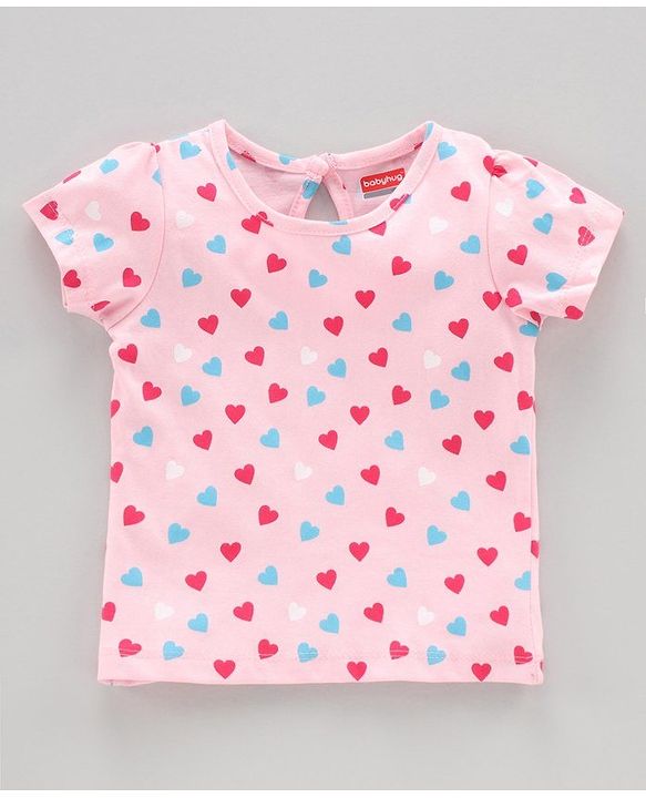 Babyhug Half Sleeves Biowashed Tees Unicorn Print Pack of 3 - Pink White