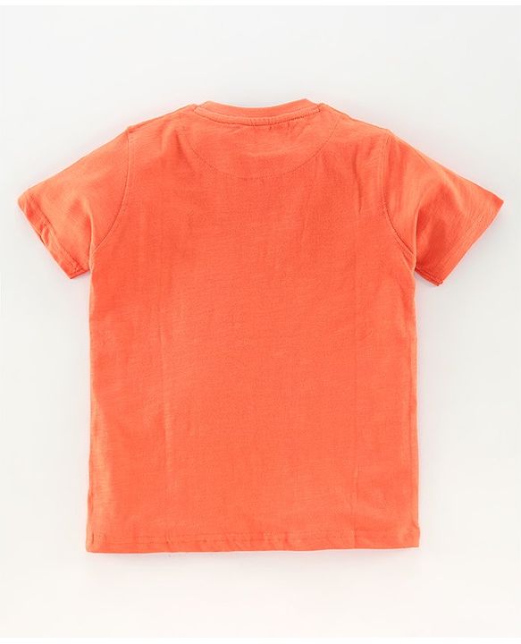 Pine Kids Half Sleeves Bioawashed 100% Cotton Tees Pack of 3 - Orange Green Blue