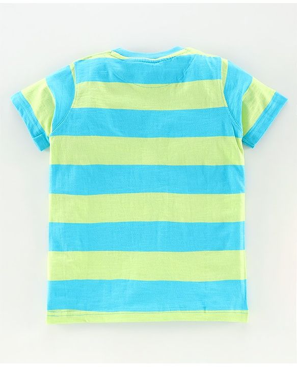 Pine Kids Half Sleeves Bioawashed 100% Cotton Tees Pack of 3 - Orange Green Blue