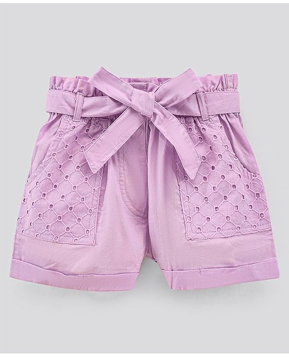 Pine Kids Mid Thigh Length Shorts - Purple