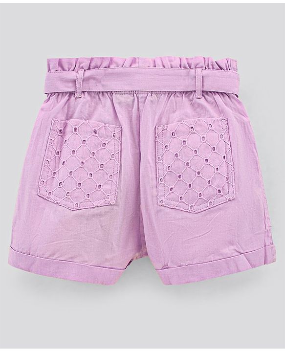 Pine Kids Mid Thigh Length Shorts - Purple