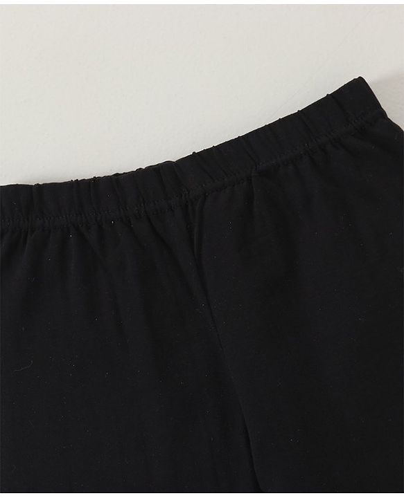 Babyhug Lace Border Three Fourth Leggings - White