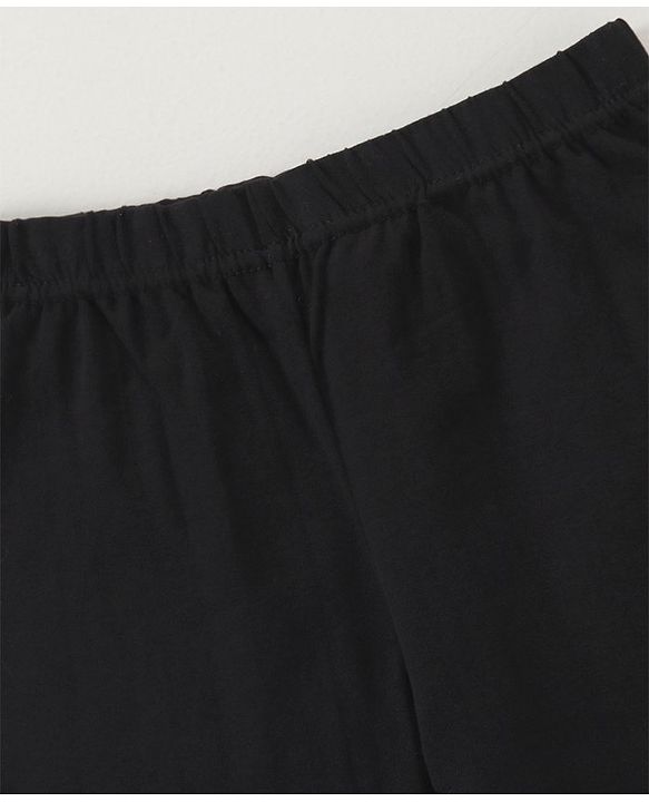 Babyhug Lace Border Three Fourth Leggings - White