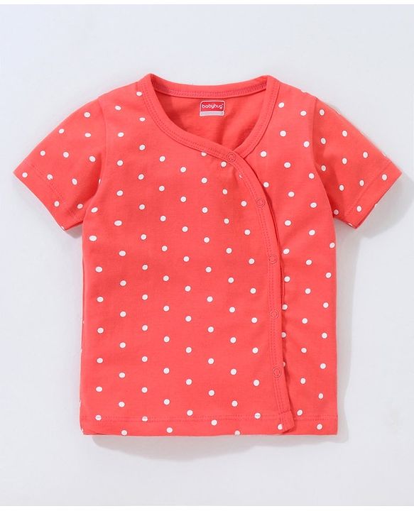 Babyhug Half Sleeves Vests Butterfly Print Pack of 2 - Red and Pink