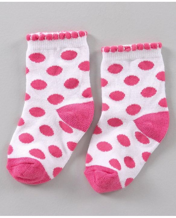 Cutewalk by Babyhug Anti Bacterial Socks Pack of 3 Pairs - Pink