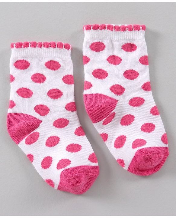 Cutewalk by Babyhug Anti Bacterial Socks Pack of 3 Pairs - Pink