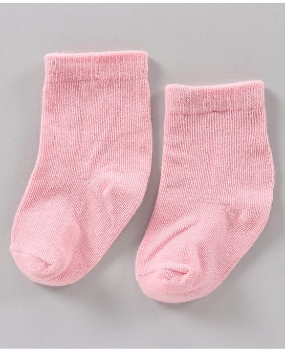 Cutewalk by Babyhug Anti Bacterial Socks Pack of 3 Pairs - Pink